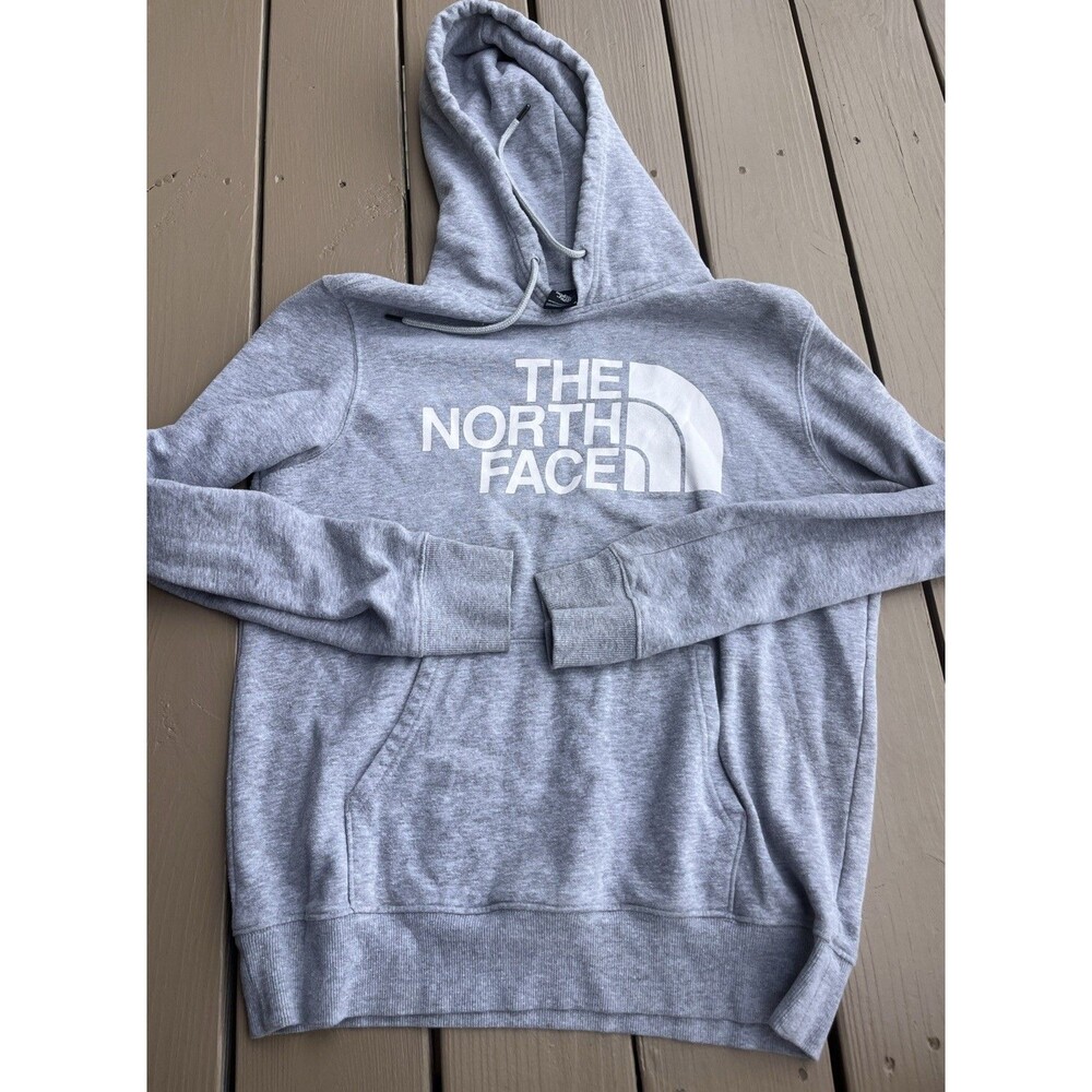 THE NORTH FACE Men’s Half Dome Logo Pullover Hoodie Heather Grey Size Medium EUC